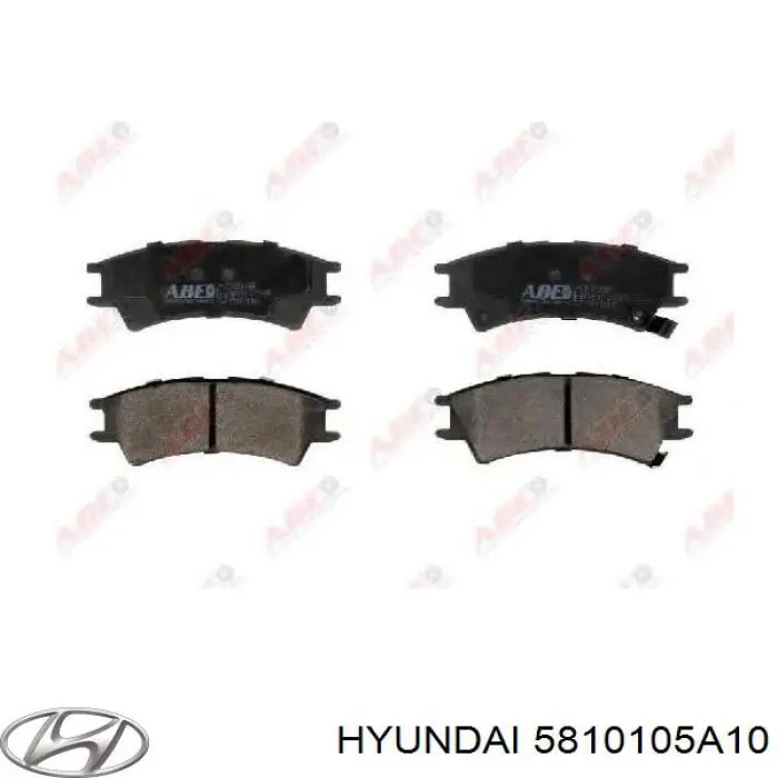 Передние тормозные колодки 5810105A10 Hyundai/Kia