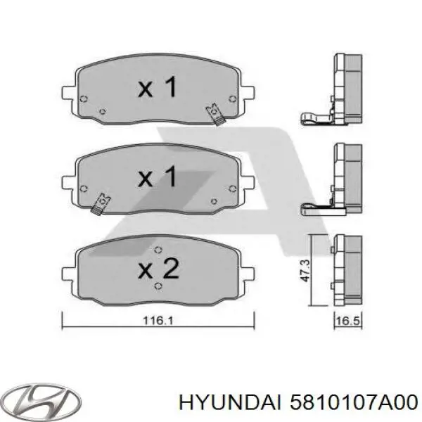 Колодки Hyundai/Kia 5810107A00 цена, от 18.62 USD