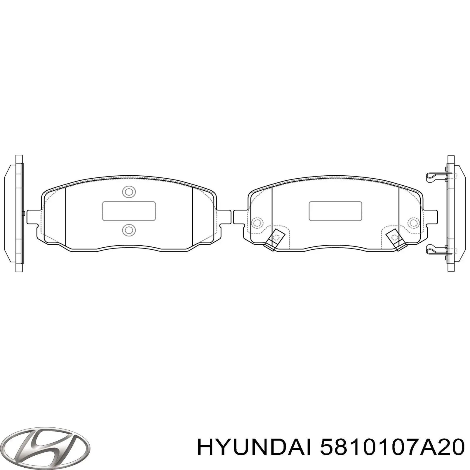 Передние тормозные колодки 5810107A20 Hyundai/Kia