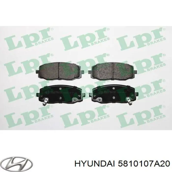 Pastillas de freno delanteras 5810107A20 Hyundai/Kia