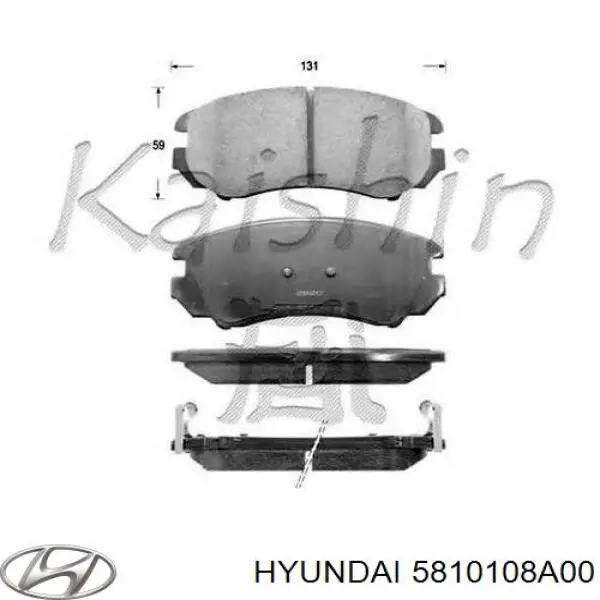 5810108A00 Hyundai/Kia колодки тормозные передние дисковые