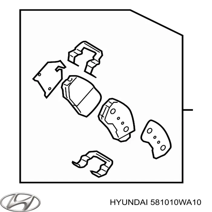 Передние тормозные колодки 581010WA10 Hyundai/Kia