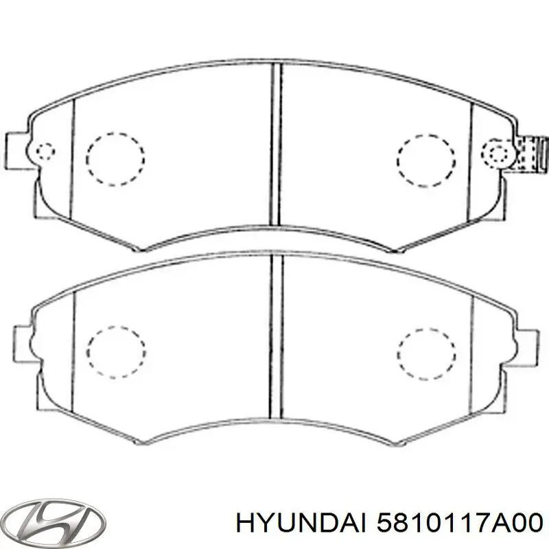 Передние тормозные колодки 5810117A00 Hyundai/Kia