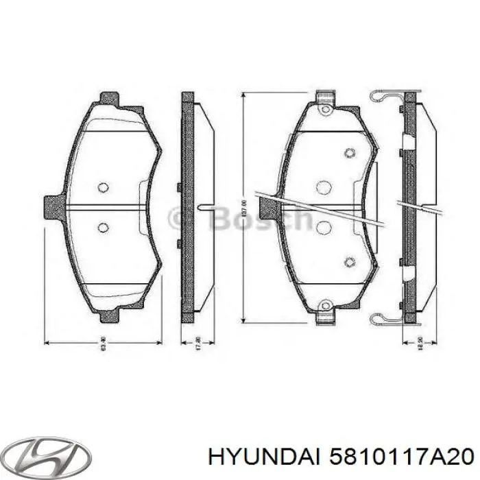 Тормозные колодки Hyundai/Kia 5810117A20