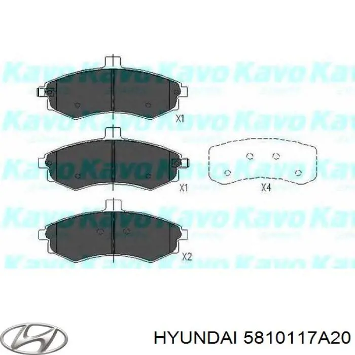 Передние тормозные колодки 5810117A20 Hyundai/Kia