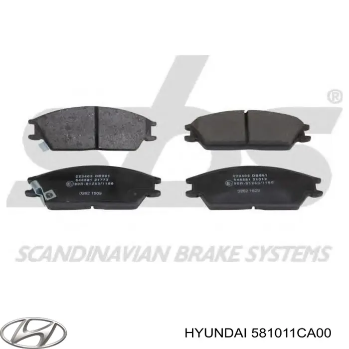581011CA00 Hyundai/Kia Колодки передние