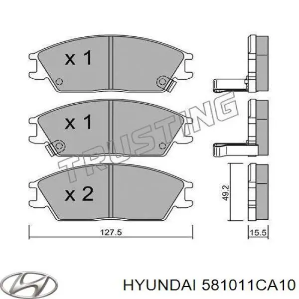 Колодки Hyundai/Kia 581011CA10 цена, от 12.03 USD