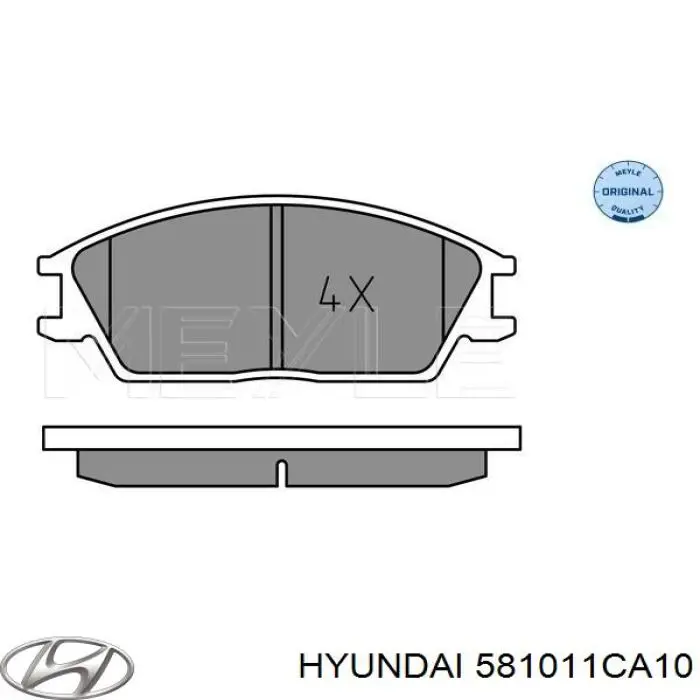 Купить 581011CA10 Hyundai/Kia Колодки тормозные