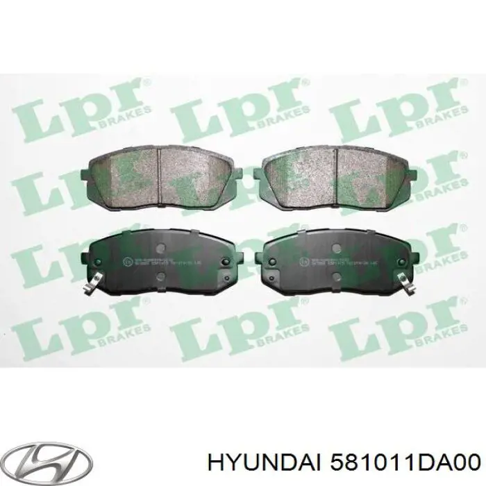 581011DA00 HYUNDAI Pastillas de freno delanteras original y equivalente