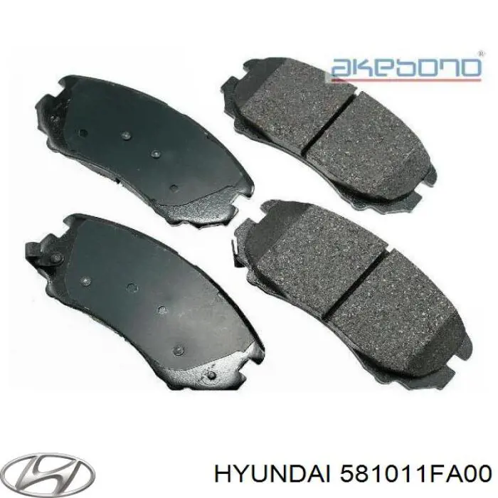 581011FA00 Hyundai/Kia колодки тормозные передние дисковые