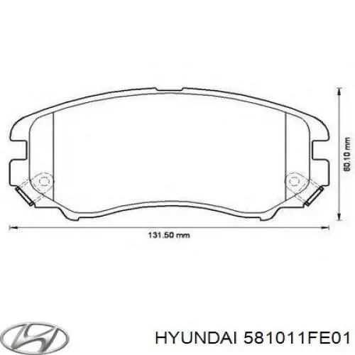 Тормозные колодки Hyundai/Kia 581011FE01