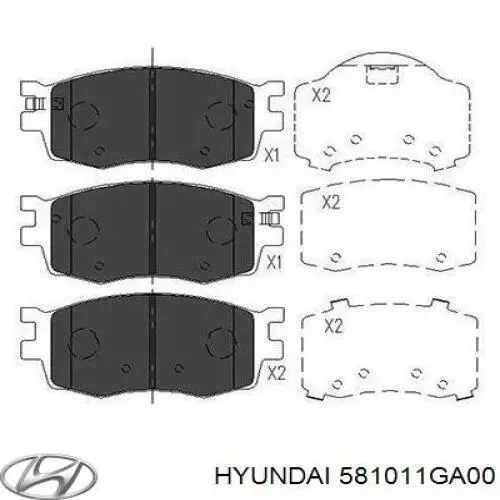 Купить 581011GA00 Hyundai/Kia Колодки тормозные
