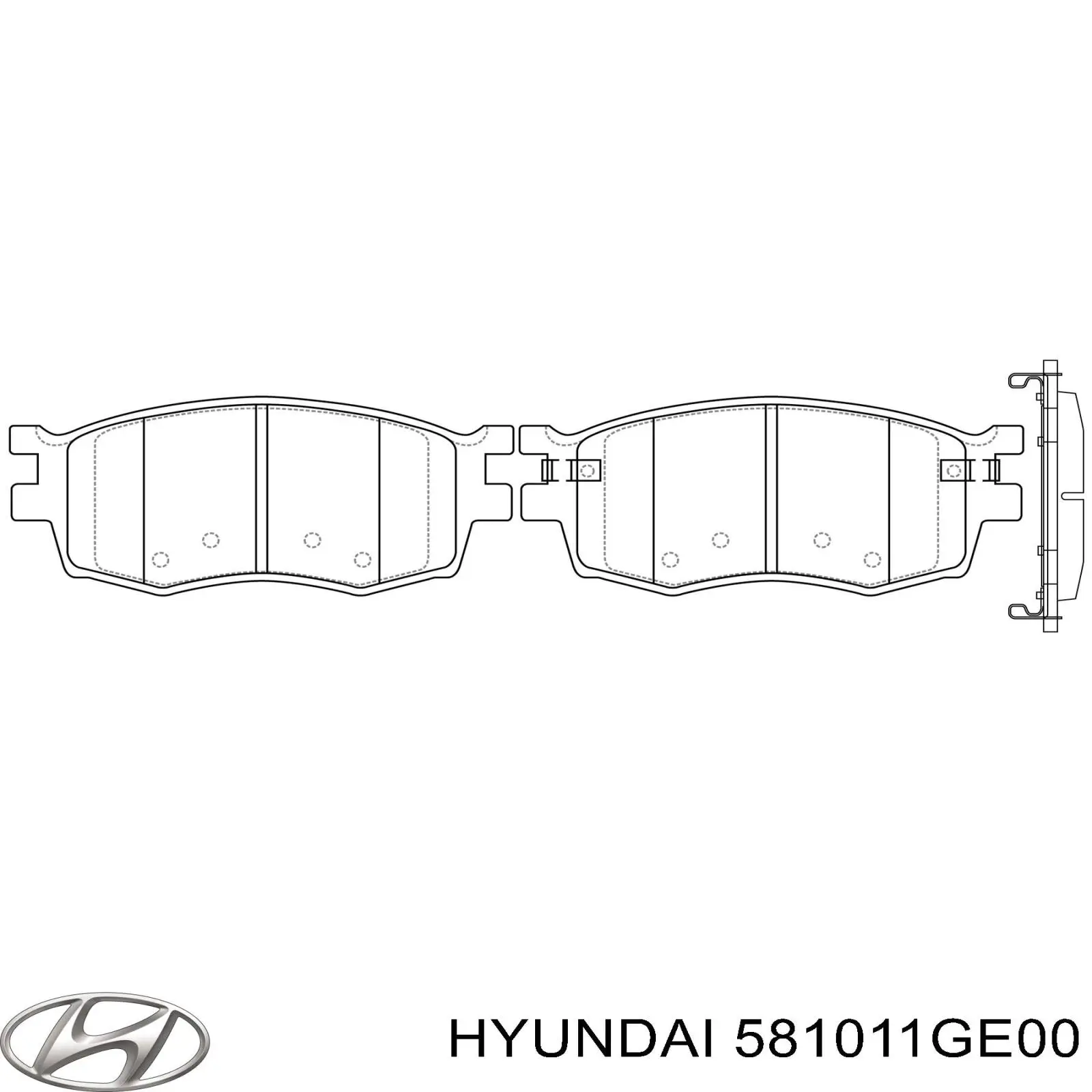Передние тормозные колодки 581011GE00 Hyundai/Kia