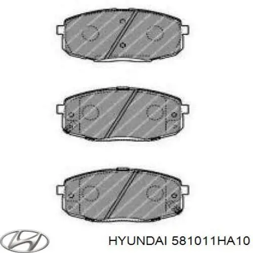 581011HA10 Hyundai/Kia передние тормозные колодки