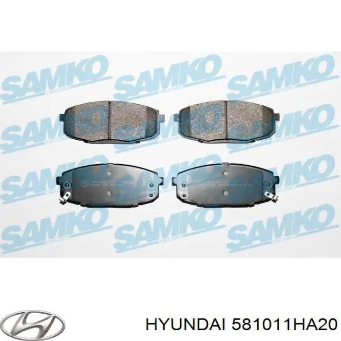 Тормозные колодки Hyundai/Kia 581011HA20
