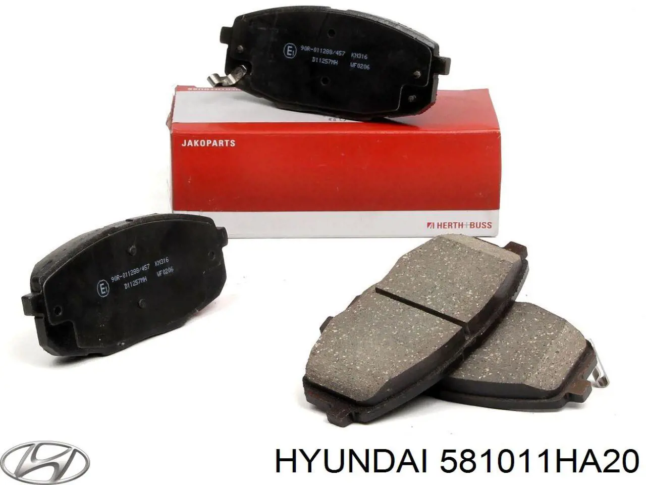 Передние тормозные колодки 581011HA20 Hyundai/Kia