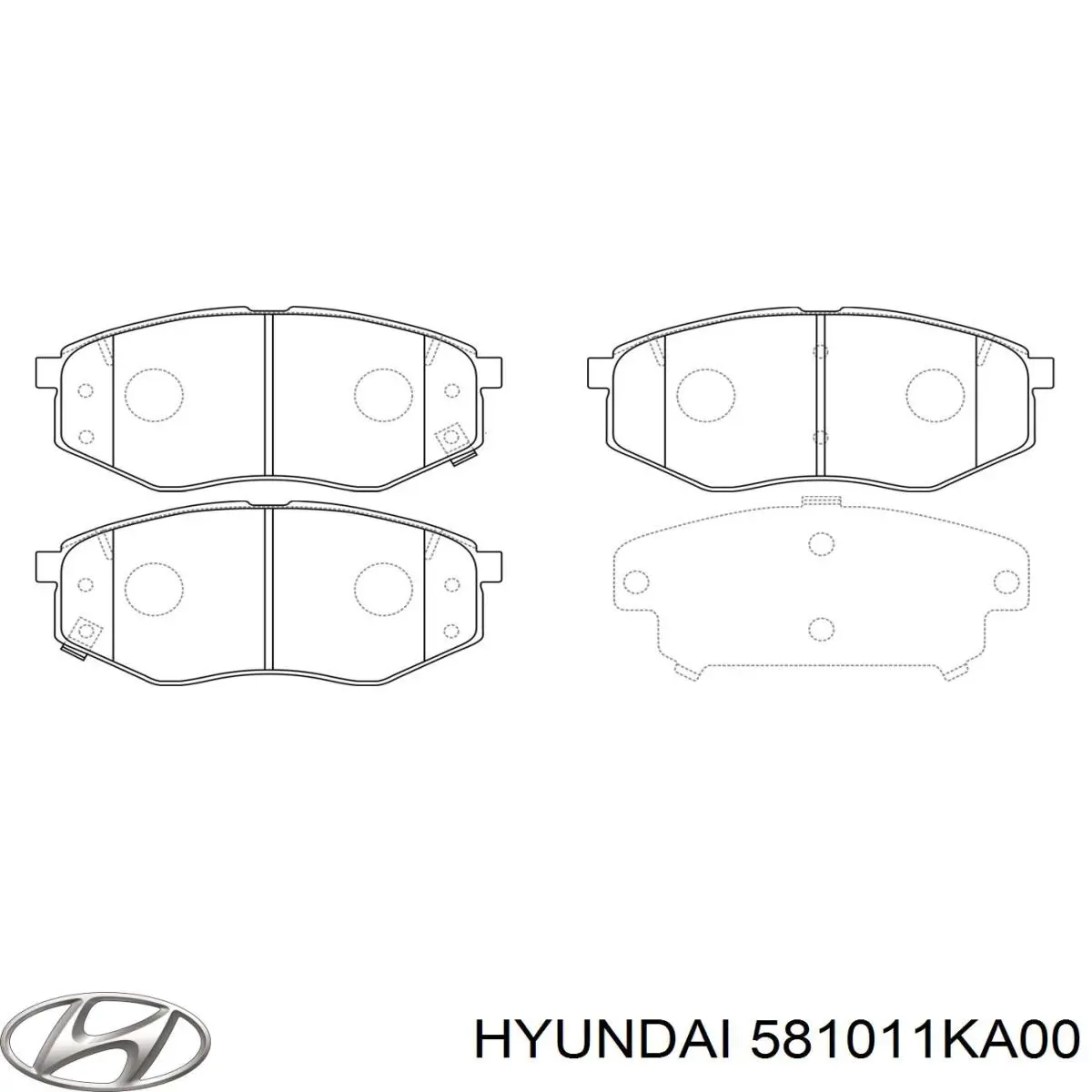 581011KA00 Hyundai/Kia колодки тормозные передние дисковые