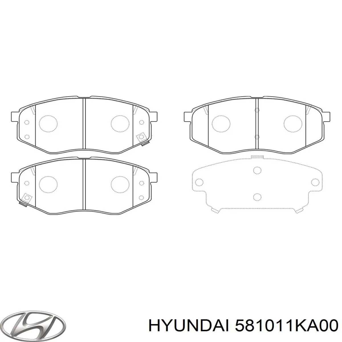 Передние тормозные колодки 581011KA00 Hyundai/Kia