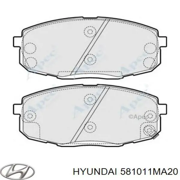 Тормозные колодки Hyundai/Kia 581011MA20