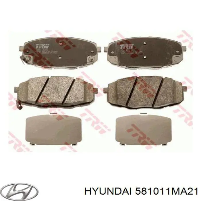 Колодки Hyundai/Kia 581011MA21 цена, от 49.86 USD