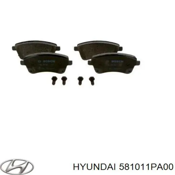 Передние тормозные колодки 581011PA00 Hyundai/Kia