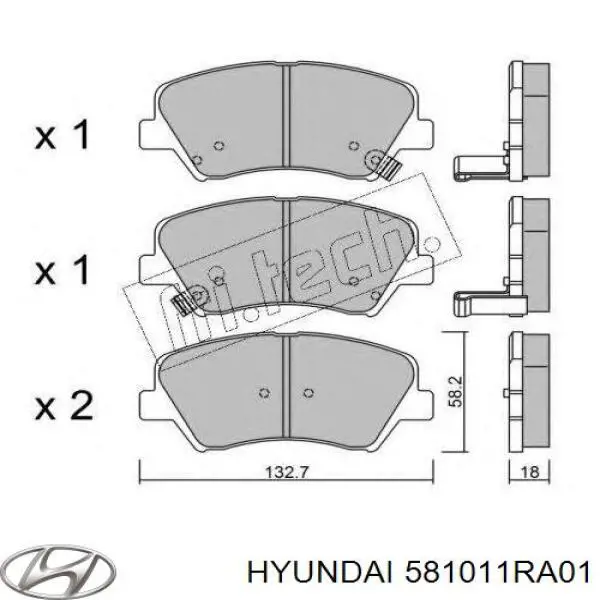 Колодки Hyundai/Kia 581011RA01 цена, от 19.75 USD