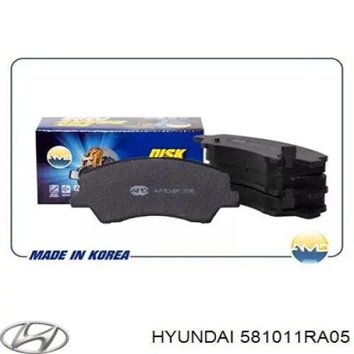 581011RA05 Hyundai/Kia Колодки передние