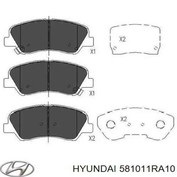 581011RA10 Hyundai/Kia sapatas do freio dianteiras de disco