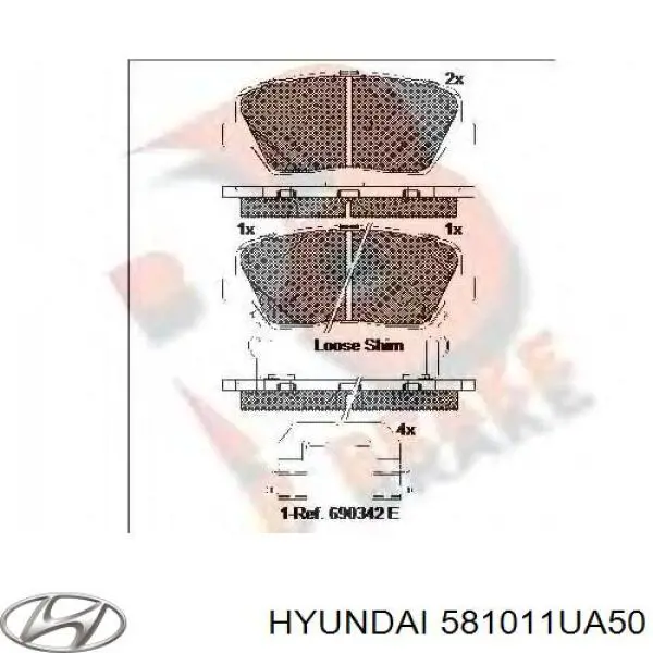 Колодки Hyundai/Kia 581011UA50 цена, от 27.08 USD