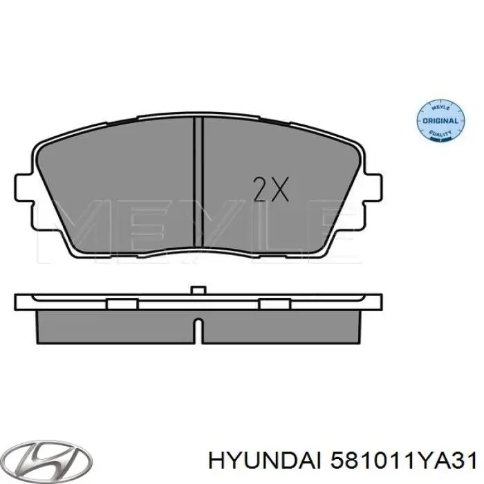 581011YA31 Hyundai/Kia Колодки передние