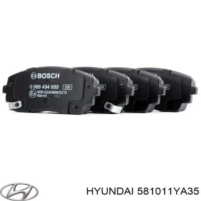 Передние тормозные колодки 581011YA35 Hyundai/Kia