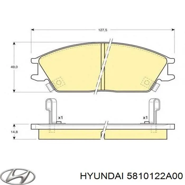 Тормозные колодки Hyundai/Kia 5810122A00