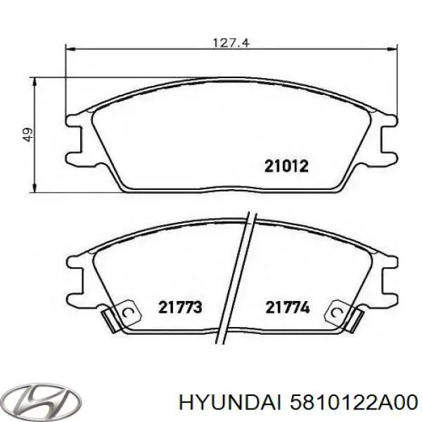 5810122A00 Hyundai/Kia Колодки передние