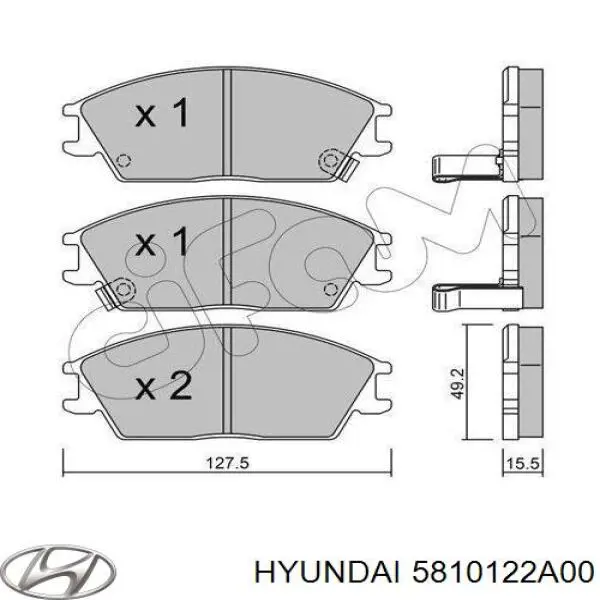 Купить 5810122A00 Hyundai/Kia Колодки тормозные