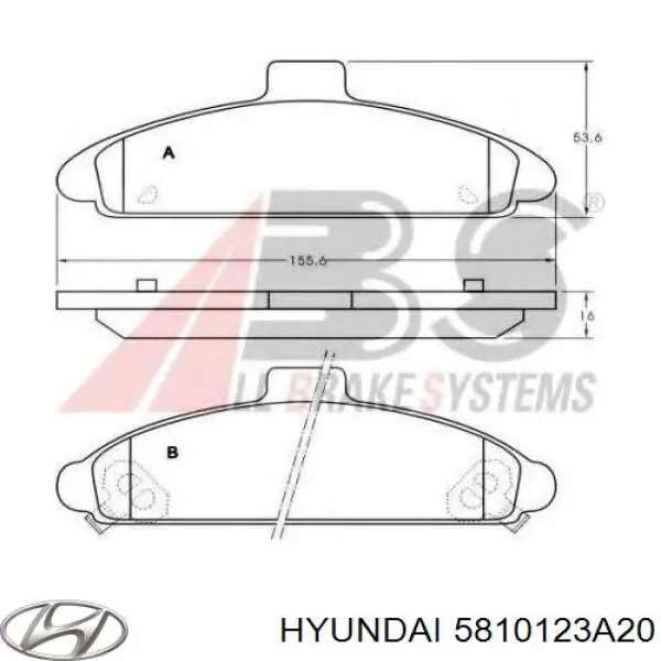 5810123A20 Hyundai/Kia колодки тормозные передние дисковые