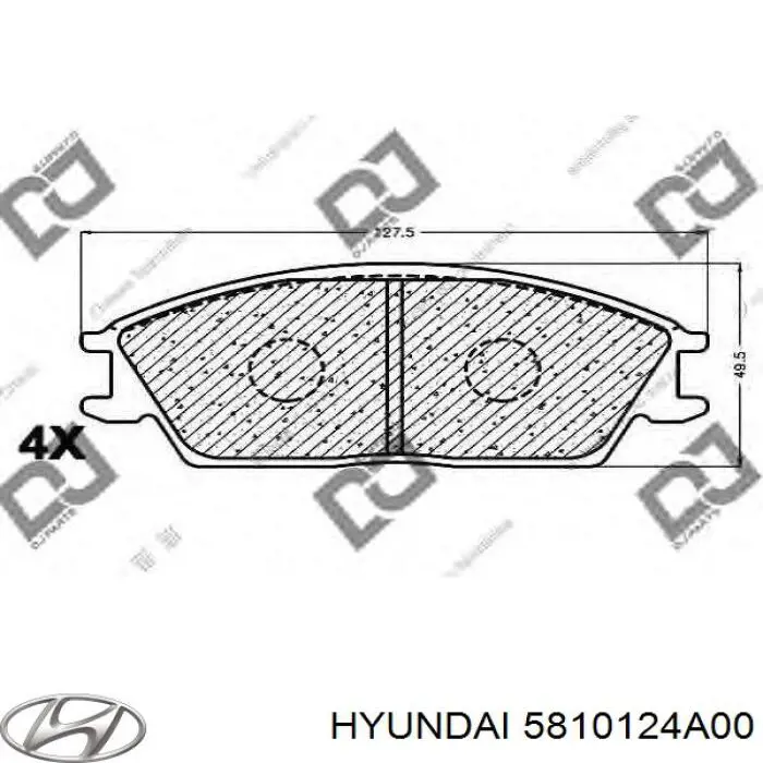 Передние тормозные колодки 5810124A00 Hyundai/Kia