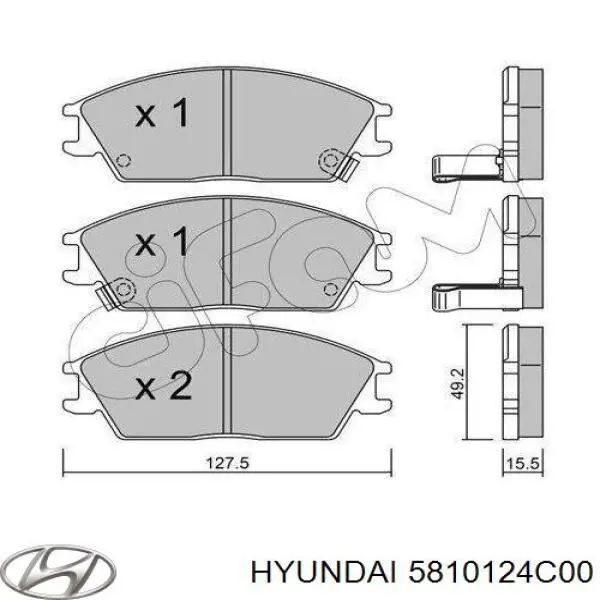 Купить 5810124C00 Hyundai/Kia Колодки тормозные