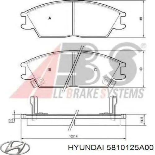 Колодки Hyundai/Kia 5810125A00 цена, от 12.03 USD