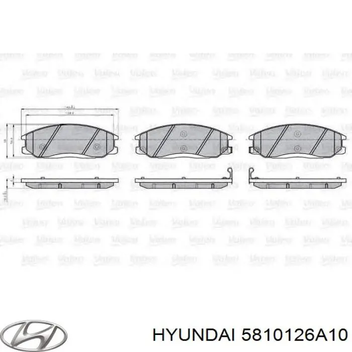 5810126A10 Hyundai/Kia передние тормозные колодки