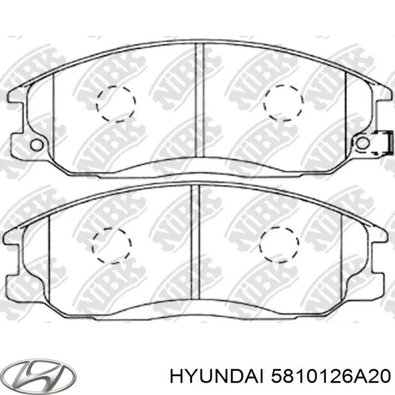 Передние тормозные колодки 5810126A20 Hyundai/Kia