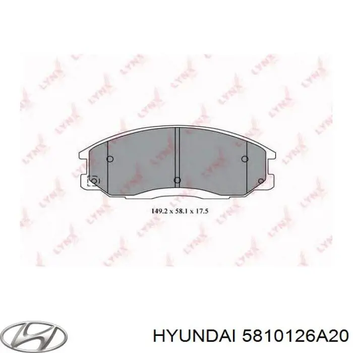 Купить 5810126A20 Hyundai/Kia Колодки тормозные