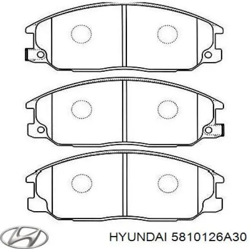 Compre 5810126A30 Hyundai/Kia Sapatas do freio dianteiras de disco