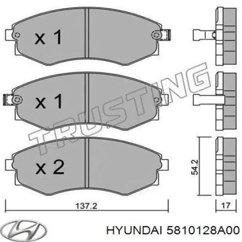Колодки Hyundai/Kia 5810128A00 цена, от 16.13 USD