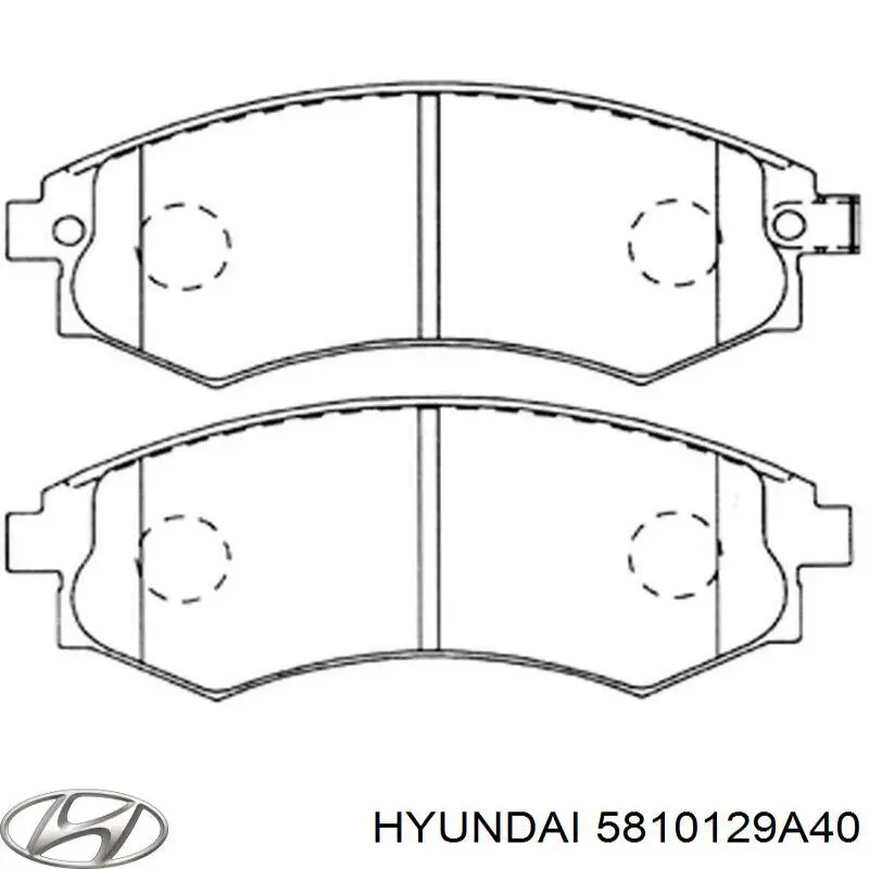 Передние тормозные колодки 5810129A40 Hyundai/Kia