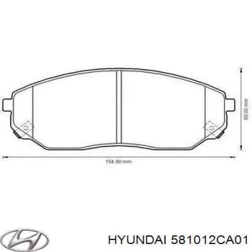 Колодки Hyundai/Kia 581012CA01 цена, от 17.62 USD