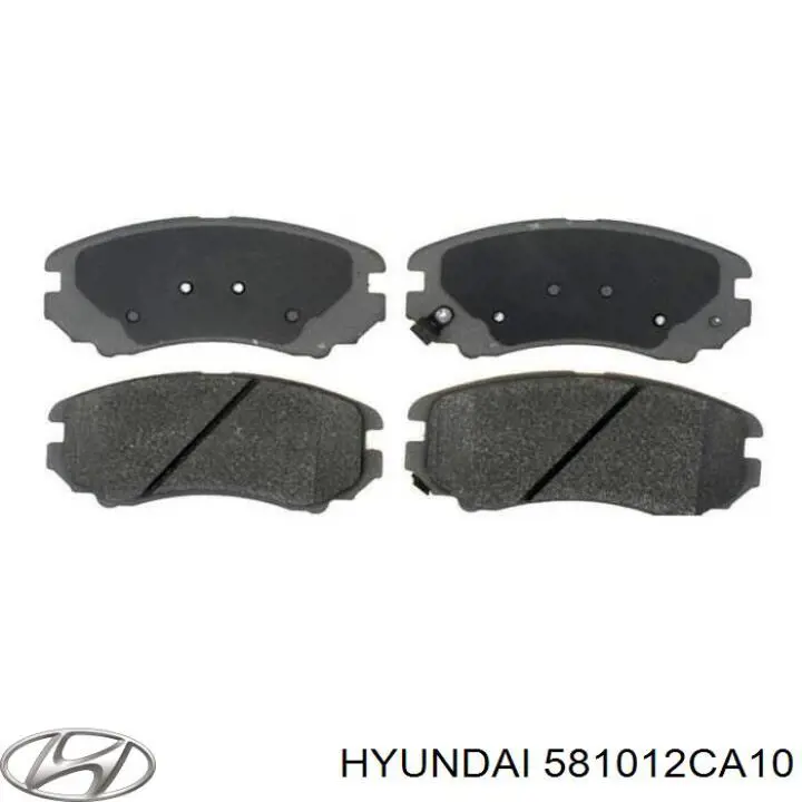 581012CA10 Hyundai/Kia Sapatas do freio dianteiras de disco