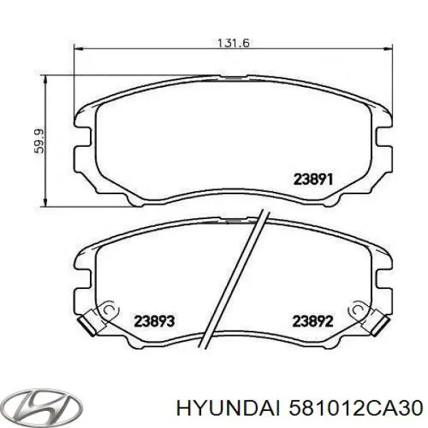 Купить 581012CA30 Hyundai/Kia Колодки тормозные