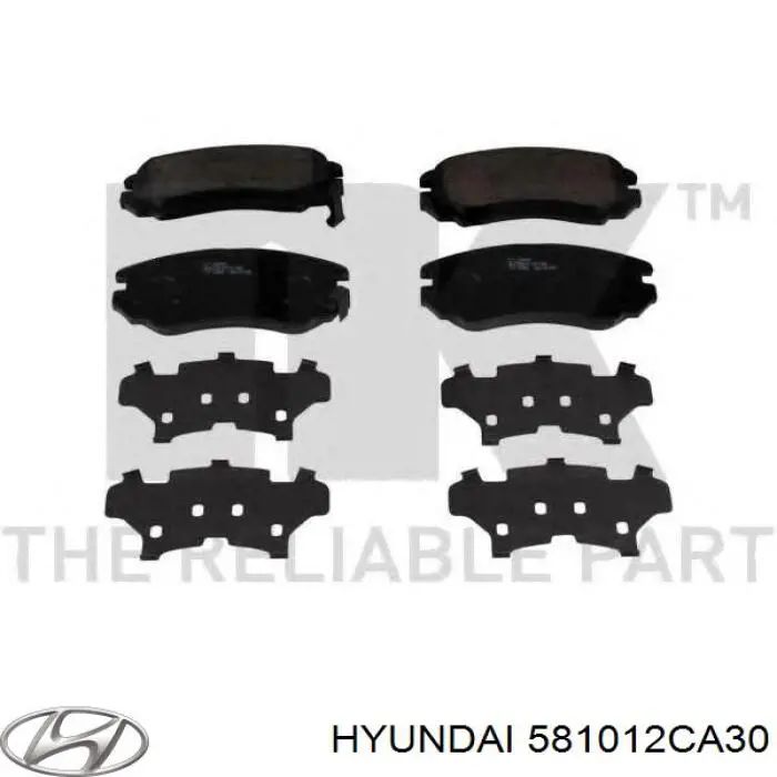 Передние тормозные колодки 581012CA30 Hyundai/Kia