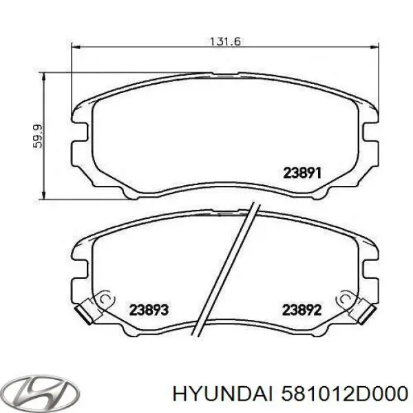 581012D000 Hyundai/Kia Колодки передние