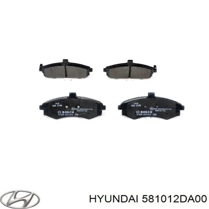 Передние тормозные колодки 581012DA00 Hyundai/Kia